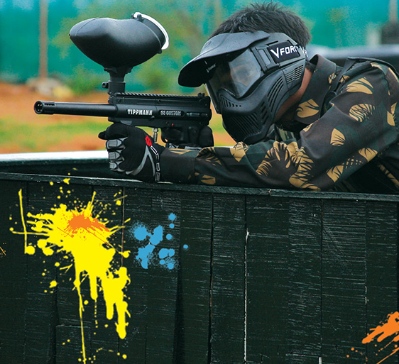 Pack paintball con 300 bolas y cena en Málaga