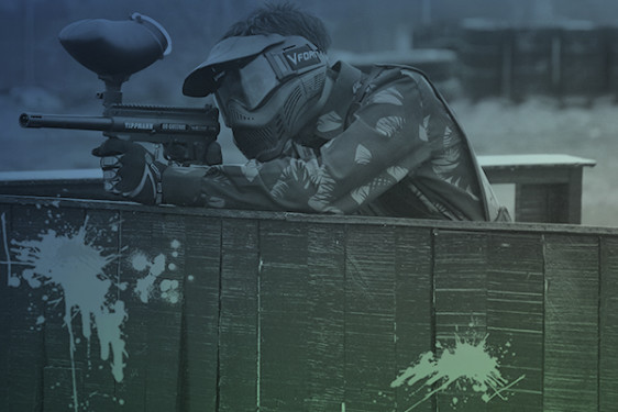 Pack paintball con 300 bolas y cena en Málaga