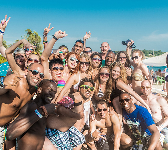 Máxima beach party en Málaga