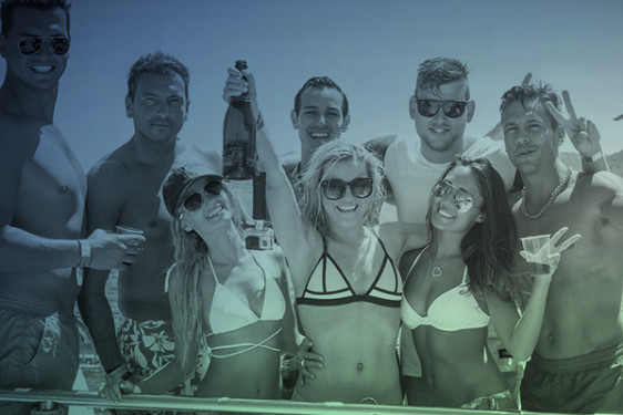 Fiesta en barco privado en Málaga